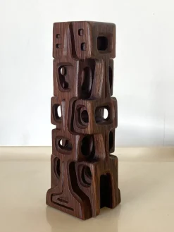 Clearance Pamono Gianni Pinna, Abstract Sculpture, 1960s, Rosewood