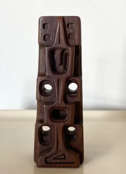 Clearance Pamono Gianni Pinna, Abstract Sculpture, 1960s, Rosewood