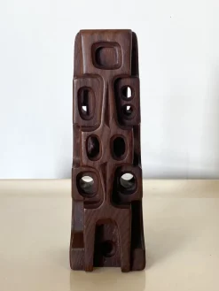Clearance Pamono Gianni Pinna, Abstract Sculpture, 1960s, Rosewood