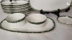 Pamono Gien Earthenware Oyster Service, 1960s, Set of 14><noscript><img width=