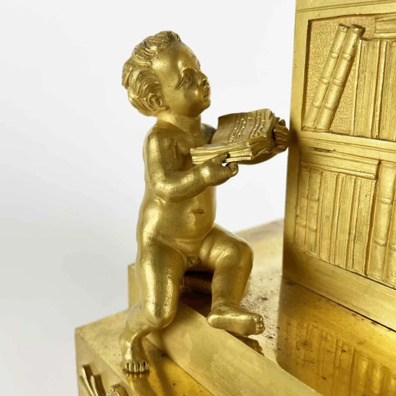 Sale Pamono Gilded Bronze Table Clock, Early 1800s