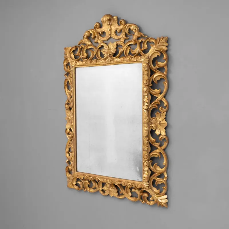 Pamono Gilded Cushion Mirror, 1860s> Mirrors