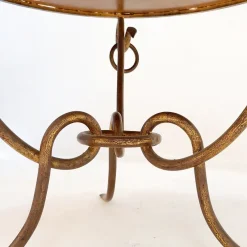 Pamono Gilded Iron Coffee Table by René Drouet, 1940s> Coffee & Side Tables