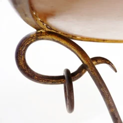 Pamono Gilded Iron Coffee Table by René Drouet, 1940s><noscript><img width=