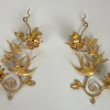 Pamono Gilded Metal Bird Wall Lights in the style of Maison Baguès, Set of 2> Wall Lights & Sconces