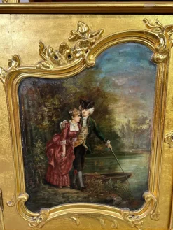 Pamono Gilded Rococo Sideboard, 1900s><noscript><img width=