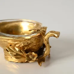 Pamono Gilded Walnut Salt Spice Cellar by Gabriella Crespi, Italy, 1970s><noscript><img width=