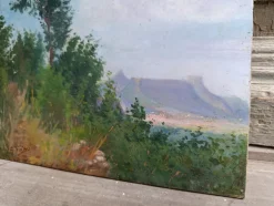 Pamono Gillaz, Landscape, 1950s, Oil Painting on Board><noscript><img width=
