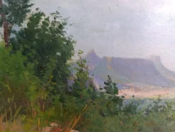Pamono Gillaz, Landscape, 1950s, Oil Painting on Board><noscript><img width=