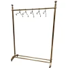 Pamono Gilt Brass Clothing Rail by Milo Baughman, Italy, 1970s> Racks, Hooks & Valets