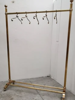 Pamono Gilt Brass Clothing Rail by Milo Baughman, Italy, 1970s><noscript><img width=