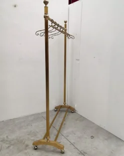 Pamono Gilt Brass Clothing Rail by Milo Baughman, Italy, 1970s><noscript><img width=