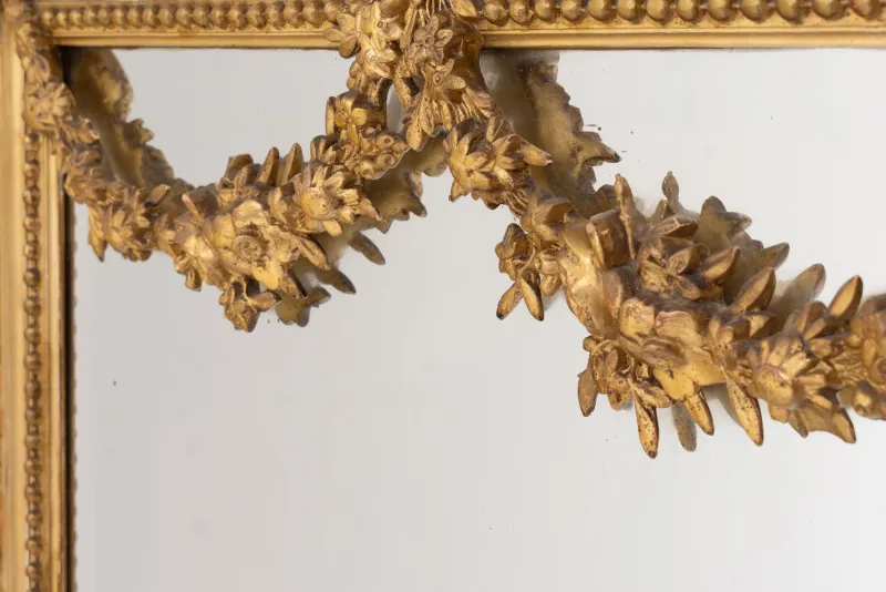 Pamono Gilt Cushion Mirror, 1890s> Mirrors