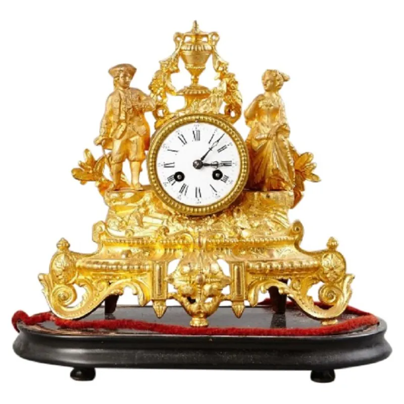 Pamono Gilt Mantel Clock> Clocks