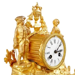 Pamono Gilt Mantel Clock><noscript><img width=