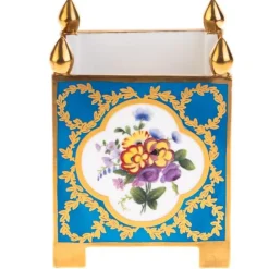 New Pamono Gilt Porcelain Ceramic Planter after The Rothschild Collection in the style of Sevres