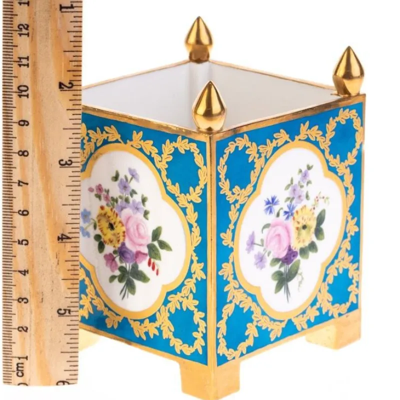 New Pamono Gilt Porcelain Ceramic Planter after The Rothschild Collection in the style of Sevres