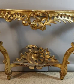 Best Pamono Gilt Wood Console Table
