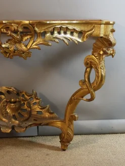 Best Pamono Gilt Wood Console Table