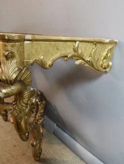 Best Pamono Gilt Wood Console Table