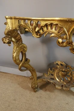Best Pamono Gilt Wood Console Table