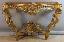 Best Pamono Gilt Wood Console Table