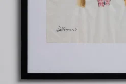 Pamono Gio Ponti, Portrait of a Girl, 1950s, Drawing><noscript><img width=