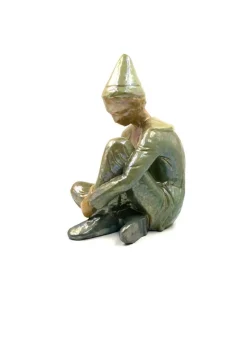 Hot Pamono Giordano Tronconi, Figure of Sitting Boy, 1950s, Ceramic