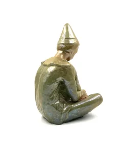 Hot Pamono Giordano Tronconi, Figure of Sitting Boy, 1950s, Ceramic