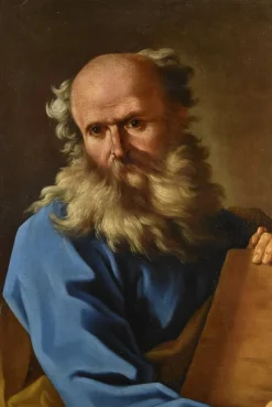 Pamono Giovanni Battista Beinaschi, Portrait of the Philosopher Democritus Beinaschi, 17th Century, Oil on Canvas, Framed><noscript><img width=