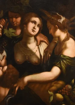Pamono Giovanni Battista Paggi, Venus Bacchus Ceres, 1620, Oil on Canvas, Framed