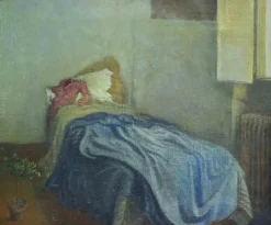 Pamono Giovanni Gromo, Bedroom, Oil on Canvas on Wood, 1980s> Contemporary|Painting