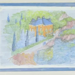 Pamono Giovanni Gromo, Landscape, Mixed Media, 1980s, Framed> Contemporary|Work On Paper