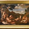 Pamono Giulio Carpioni, Bacchanal Bacchus Mythological Carpioni Scene, 1660, Oil on Canvas, Framed> Old Masters