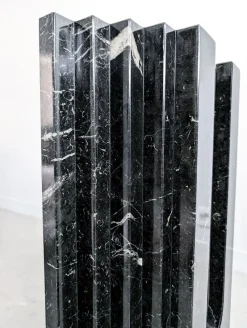 Clearance Pamono Glass & Black Marble Dining Table by Carlo Scarpa for Cattelan, 1970s