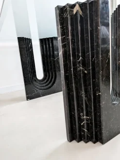 Clearance Pamono Glass & Black Marble Dining Table by Carlo Scarpa for Cattelan, 1970s