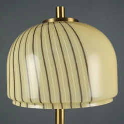 Best Pamono Glass and Brass Table Lamp, 1970