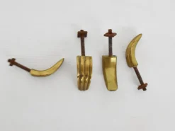 Pamono Glass and Brass Wall-Mounted Coat Rack from Ercole Barovier, Italy, 1920s, Set of 8><noscript><img width=