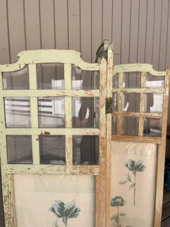 New Pamono Glass and Fabric Screen, 1920s