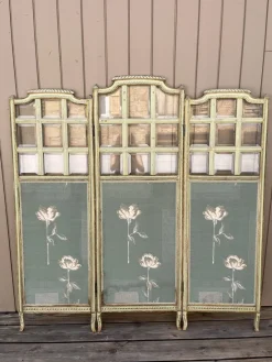 New Pamono Glass and Fabric Screen, 1920s