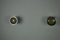 Sale Pamono Glass and Metal Wall Lights from Veca, 1960s, Italy, Set of 2