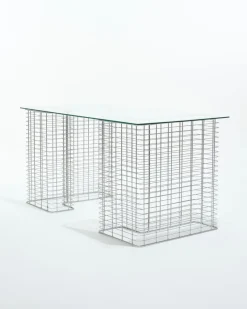 Online Pamono Glass and Metal Wire Desk by Terence Conran for Habitat, 1980s