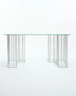 Online Pamono Glass and Metal Wire Desk by Terence Conran for Habitat, 1980s