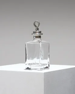 Pamono Glass and Pewter Carafe from Les Étains du Manoir, 1960s> Bottles, Carafes & Jugs
