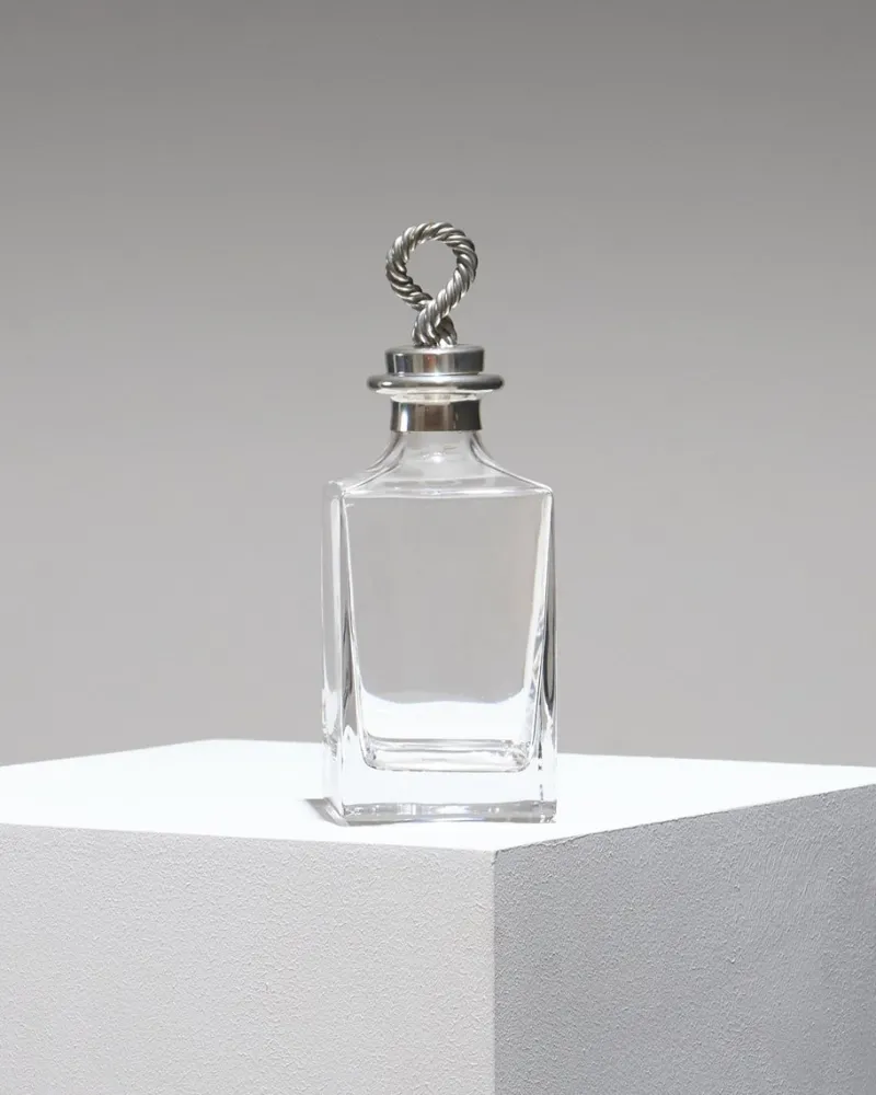 Pamono Glass and Pewter Carafe from Les Étains du Manoir, 1960s> Bottles, Carafes & Jugs
