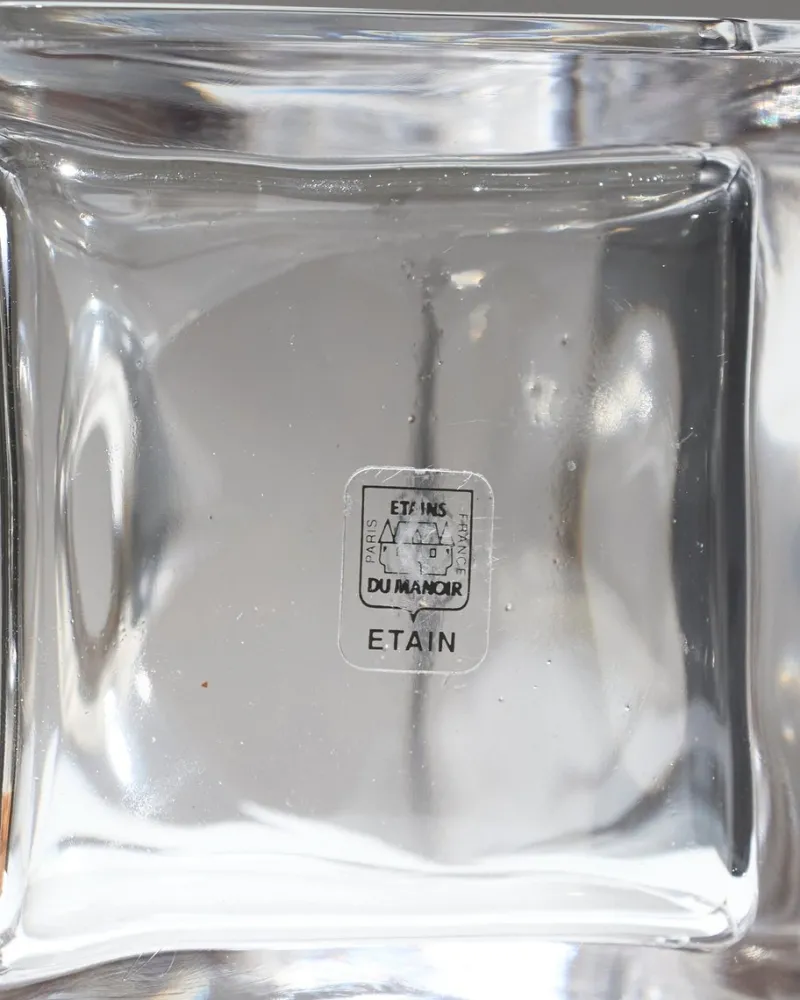 Pamono Glass and Pewter Carafe from Les Étains du Manoir, 1960s> Bottles, Carafes & Jugs