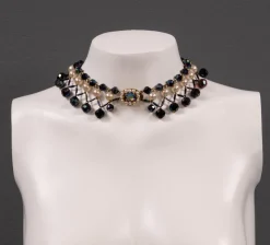New Pamono Glass Bead Necklace with Colored Drops, France, 1960s