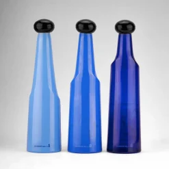 New Pamono Glass Bottles Set by Salvador Dalí for Rosso Antico, Italy, 1970s, Set of 3