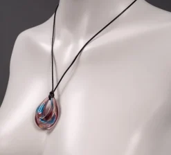 Pamono Glass Costume Jewelry Pendant, 1980s><noscript><img width=