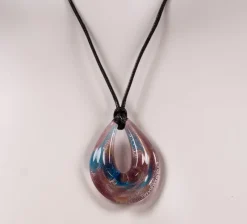 Pamono Glass Costume Jewelry Pendant, 1980s><noscript><img width=